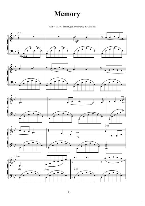 Memory Richard Clayderman Piano cover