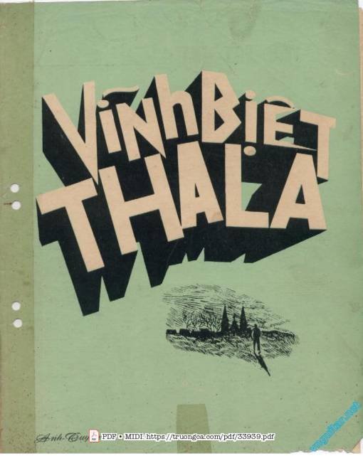 Sheet nhạc PDF bài Vĩnh biệt Tha La