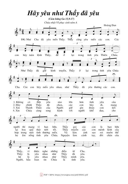 Hãy Yêu Như Thầy Đã Yêu