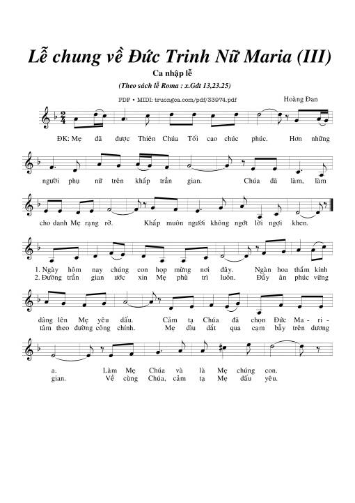 Lễ Chung Về Đức Trinh Nữ Maria (3)