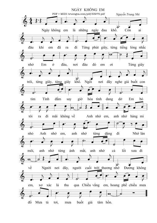 Ngày không em - Nguyễn Trung Nhi