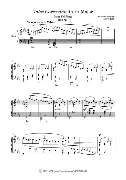 Valse Caressante in E♭ Major Piano