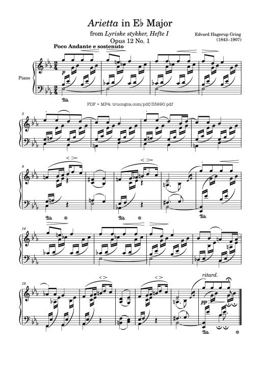 Arietta in Eb Major Piano