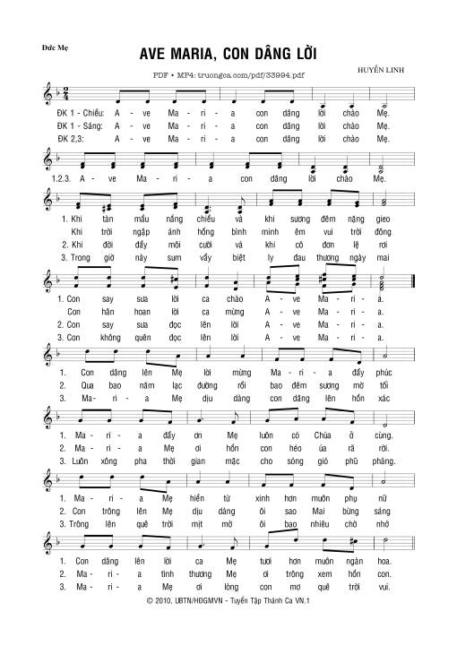 Ave Maria, Con Dâng Lời