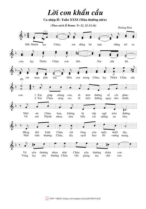 Lời Con Khẩn Cầu