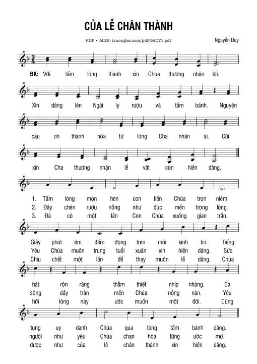 Của Lễ Chân Thành