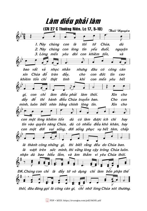 Sheet nhạc PDF bài Làm Điều Phải Làm