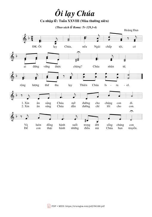 Ôi Lạy Chúa - Hoàng Đan