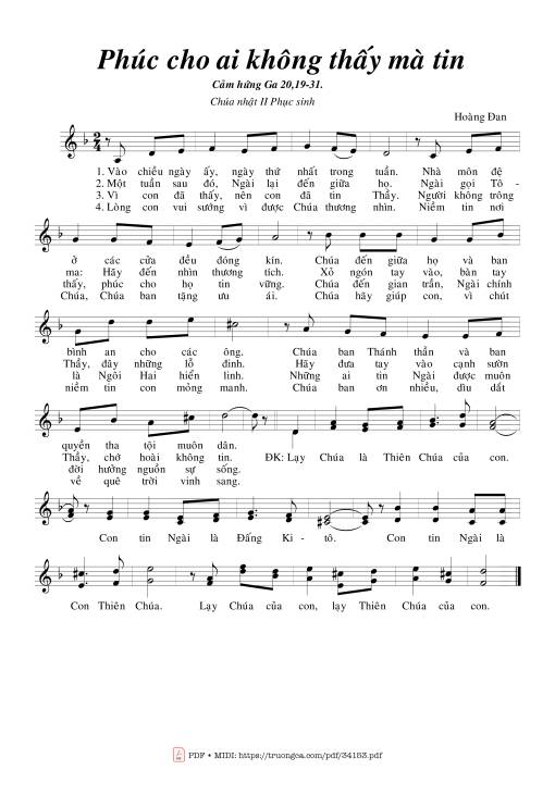 Phúc Cho Ai Không Thấy Mà Tin