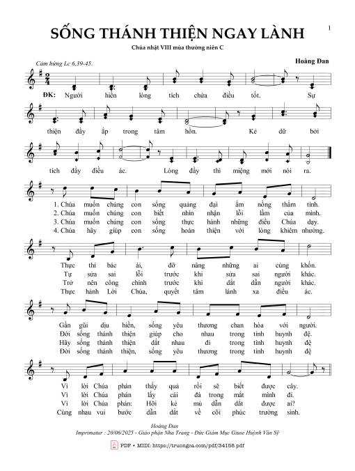 Sống Thánh Thiện Ngay Lành