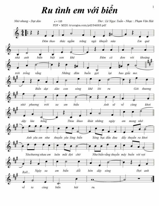 Ru tình em với biển