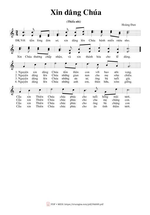 Xin Dâng Chúa - Hoàng Đan