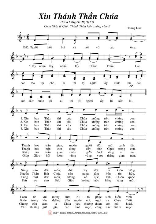 Xin Thánh Thần Chúa
