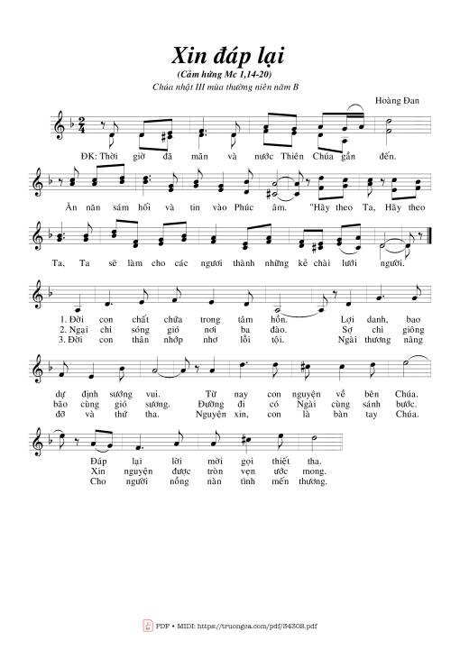 Xin Đáp Lại - Hoàng Đan