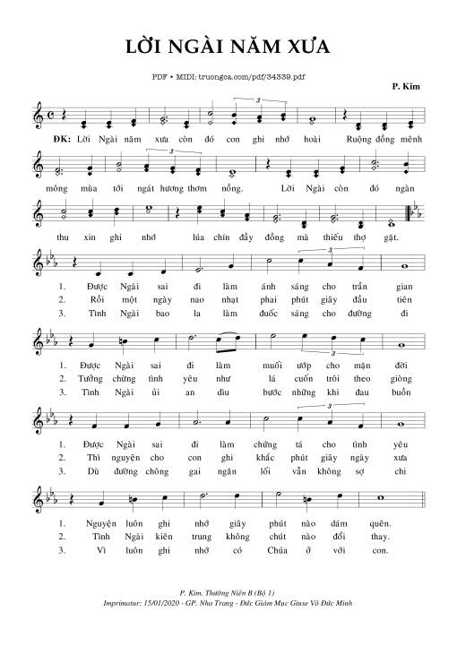 Lời Ngài Năm Xưa