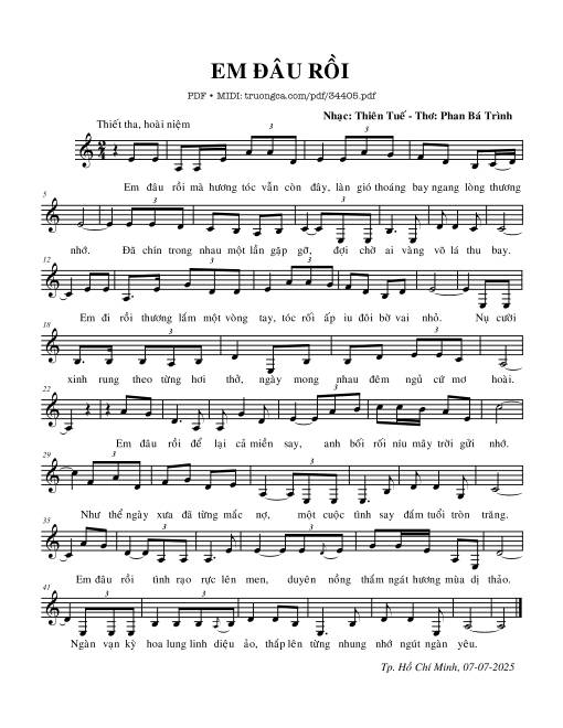 Em đâu rồi - Thiên Tuế