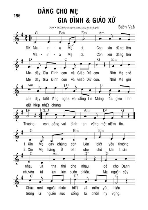 Dâng Cho Mẹ Gia Đình Và Giáo Xứ