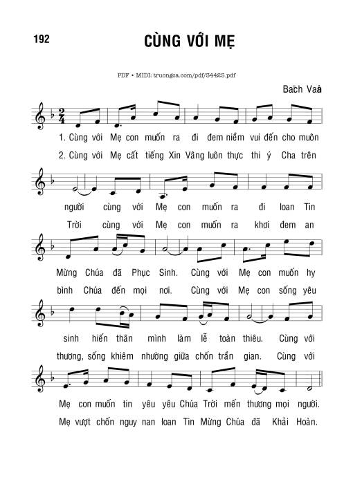 Cùng Với Mẹ - Bạch Vân