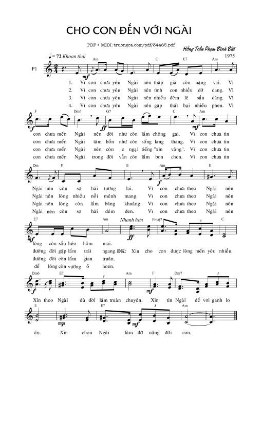 Cho Con Đến Với Ngài