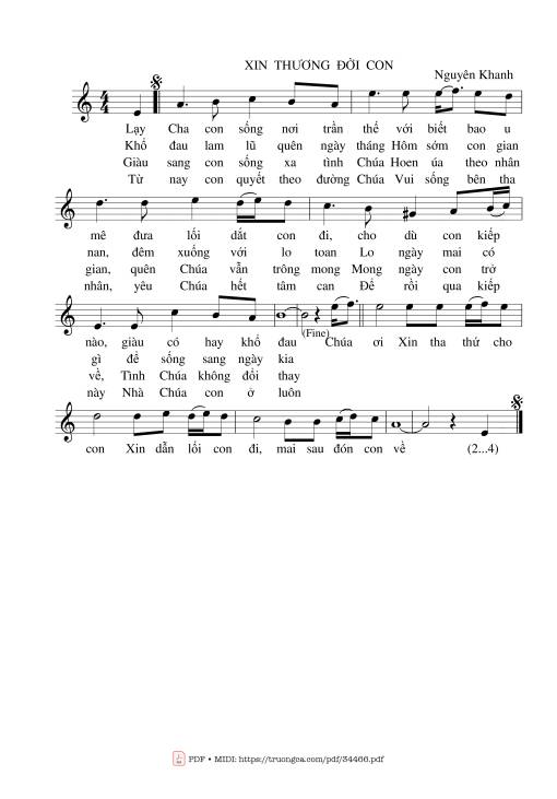 Xin thương đời con