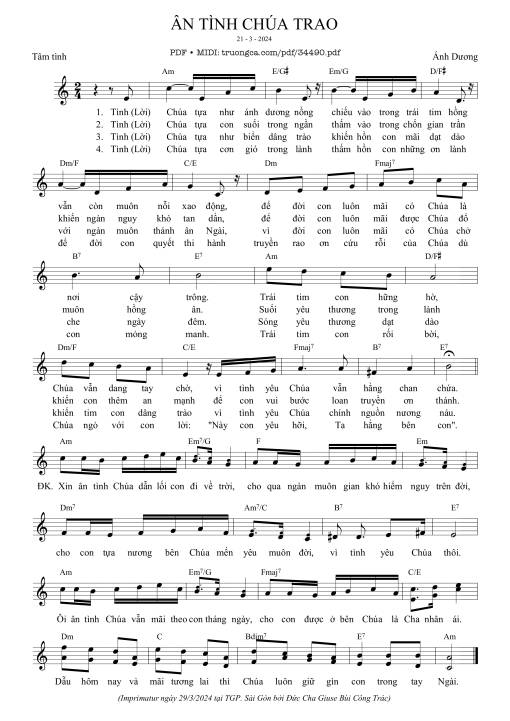 Ân Tình Chúa Trao