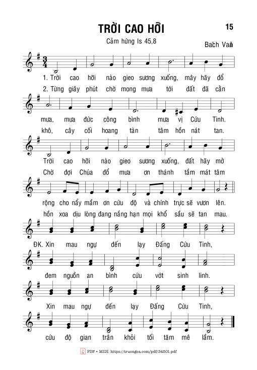 Trời Cao Hỡi - Bạch Vân