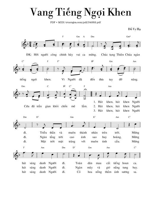 Vang Tiếng Ngợi Khen