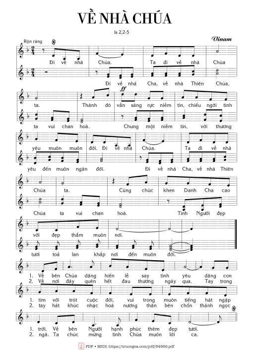 Về Nhà Chúa - Vinam