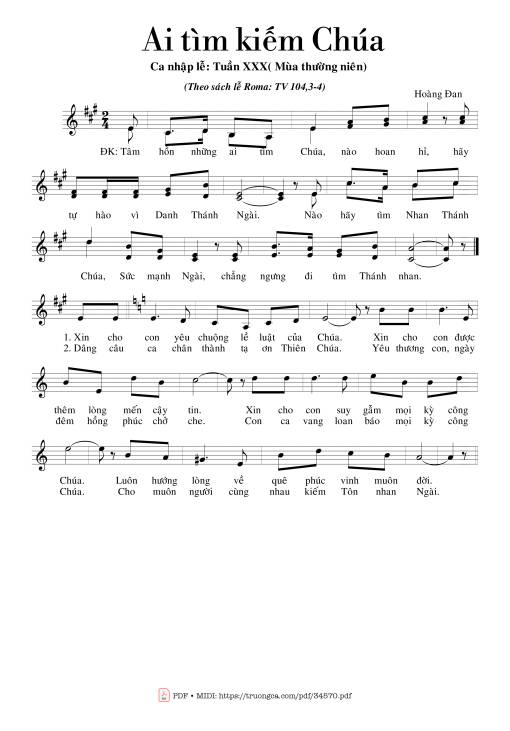 Ai tìm kiếm Chúa (TV. 104) (Tuần 30 TN)