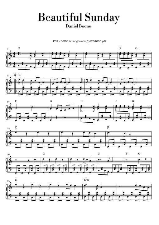 Beautiful Sunday Piano