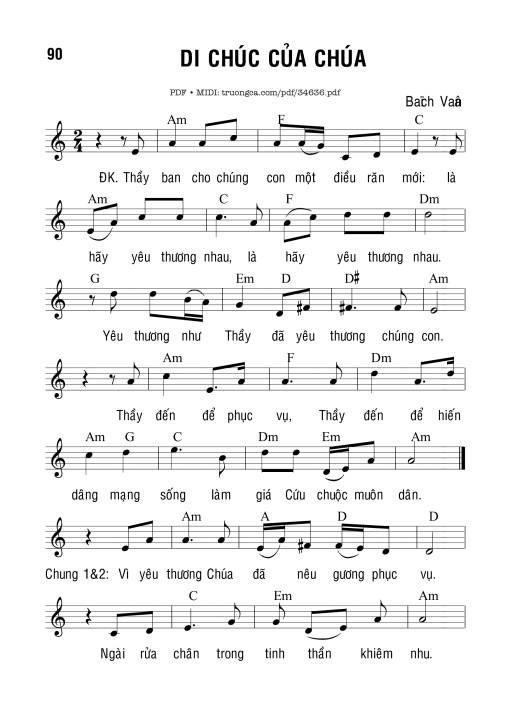 Di Chúc Của Chúa