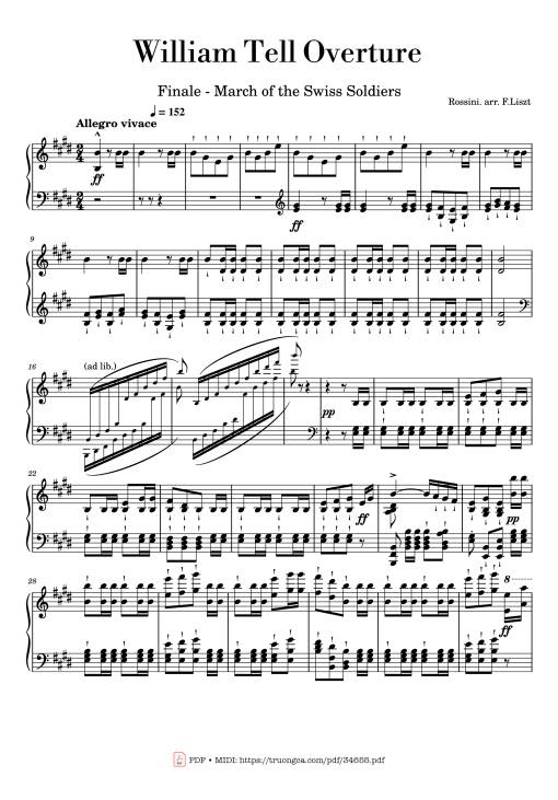 William Tell Overture Piano