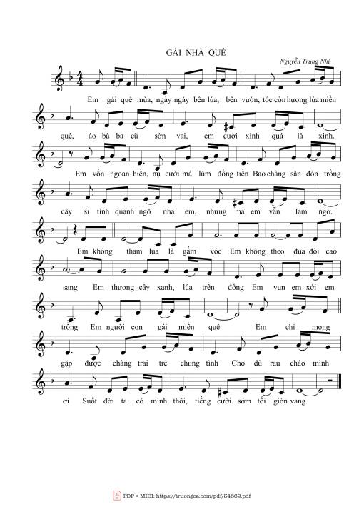 Gái nhà quê - Nguyễn Trung Nhi