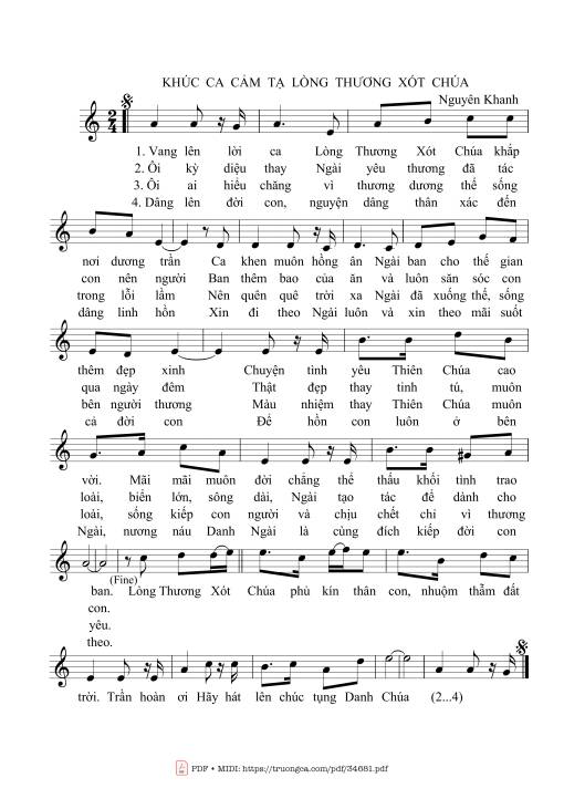 Khúc ca cảm tạ lòng thương xót Chúa