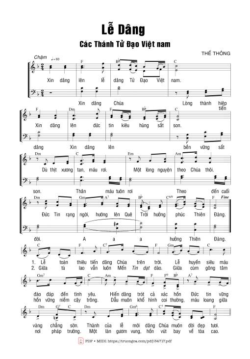 Lễ Dâng Các Thánh Tử Đạo Việt Nam