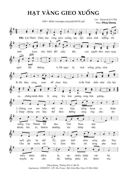 Hạt Vàng Gieo Xuống