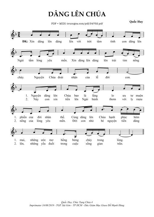 Dâng Lên Chúa - Quốc Huy