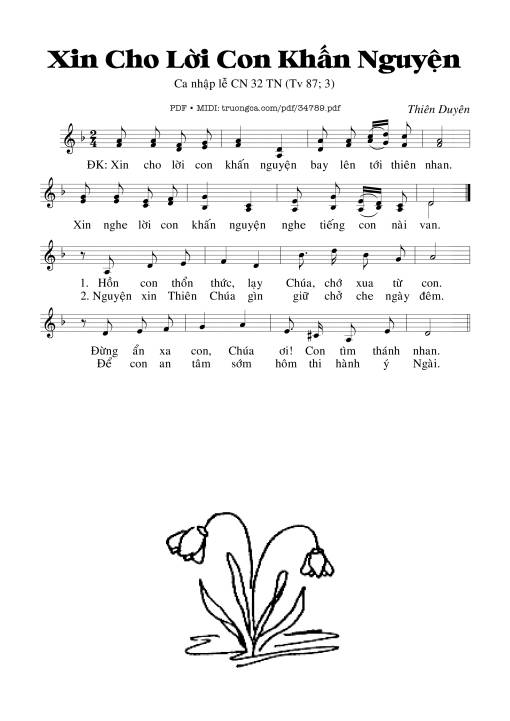 Xin Cho Lời Con Khấn Nguyện