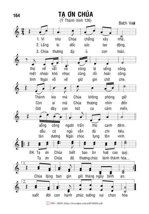 Tạ Ơn Chúa - Bạch Vân