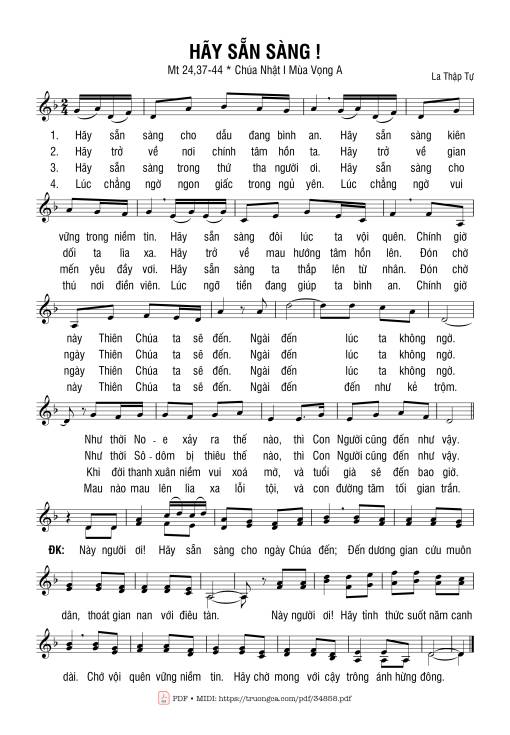Hãy Sẵn Sàng - La Thập Tự