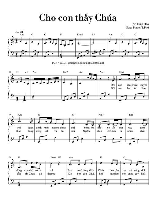 Cho con thấy Chúa Piano