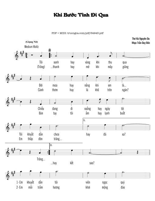 Khi bước tình đi qua