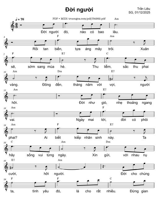 Đời người - Trần Liêu