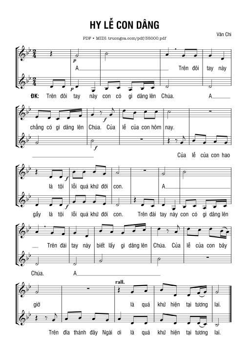 Hy Lễ Con Dâng - Văn Chi