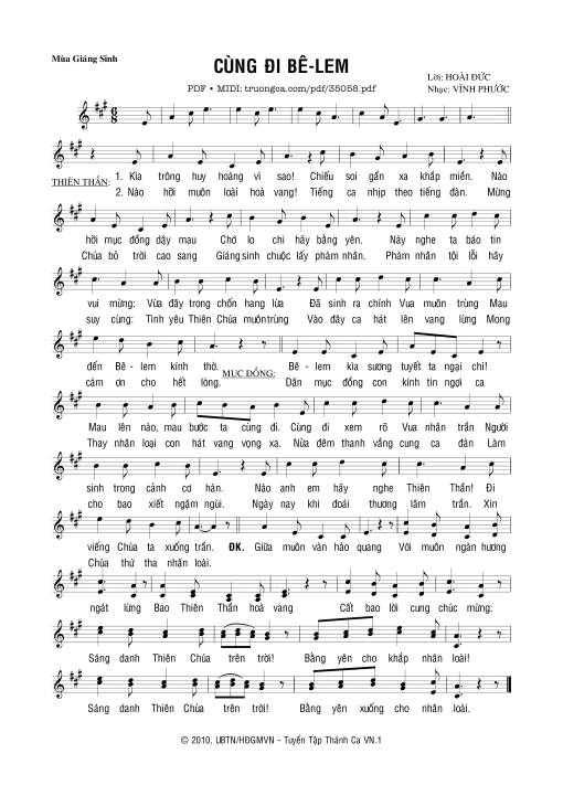 Cùng Đi Bêlem - Vĩnh Phước &Amp; Hoài Đức