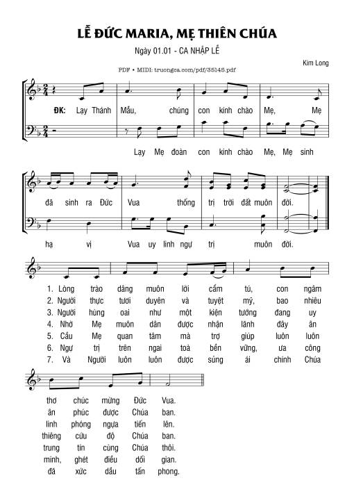 Nhập Lễ - Đức Maria Mẹ Thiên Chúa