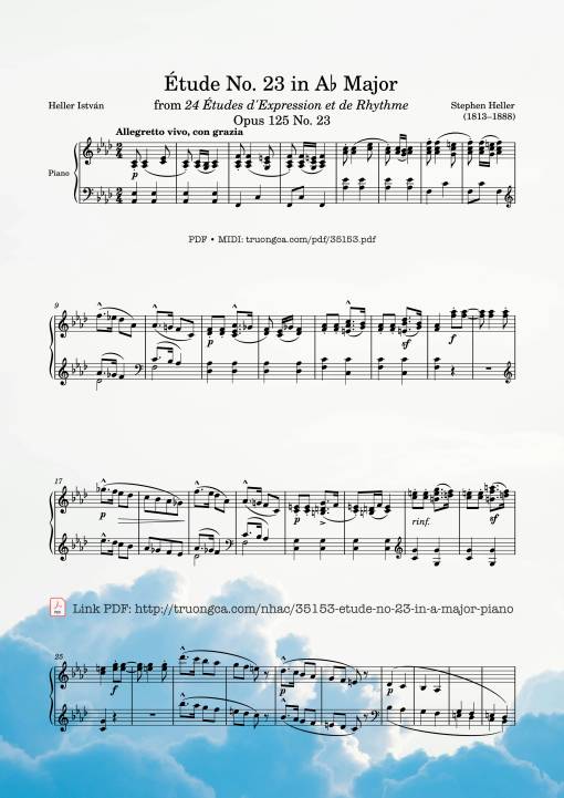 Étude No. 23 in A♭ Major Piano