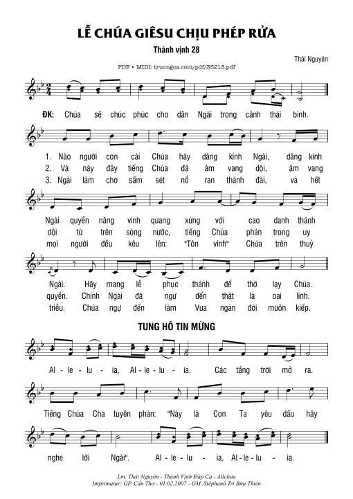 Thánh Vịnh 28, Lễ Chúa Giêsu Chịu Phép Rửa