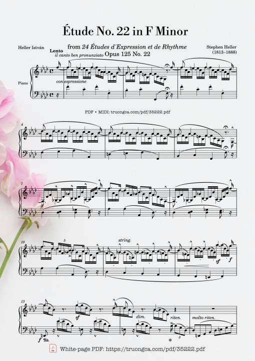 Étude No. 22 in F Minor Piano