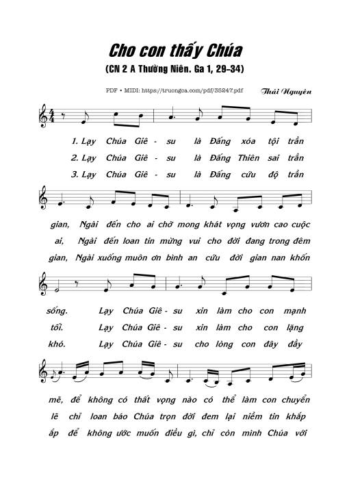 Cho Con Thấy Chúa